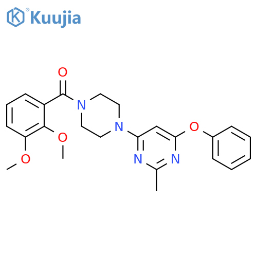 4-4-(2,3-dimethoxybenzoyl)piperazin-1-yl-2-methyl-6-phenoxypyrimidine structure