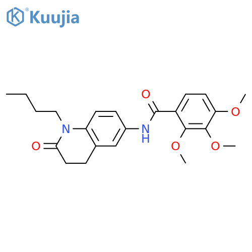 N-(1-butyl-2-oxo-1,2,3,4-tetrahydroquinolin-6-yl)-2,3,4-trimethoxybenzamide structure