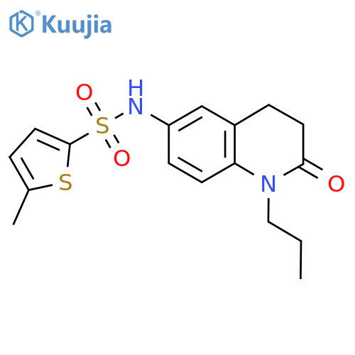 5-methyl-N-(2-oxo-1-propyl-1,2,3,4-tetrahydroquinolin-6-yl)thiophene-2-sulfonamide structure