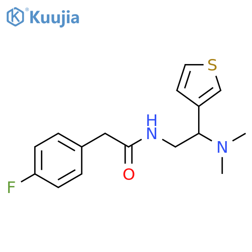 N-2-(dimethylamino)-2-(thiophen-3-yl)ethyl-2-(4-fluorophenyl)acetamide structure