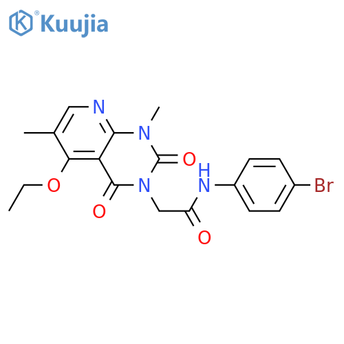 N-(4-bromophenyl)-2-{5-ethoxy-1,6-dimethyl-2,4-dioxo-1H,2H,3H,4H-pyrido2,3-dpyrimidin-3-yl}acetamide structure