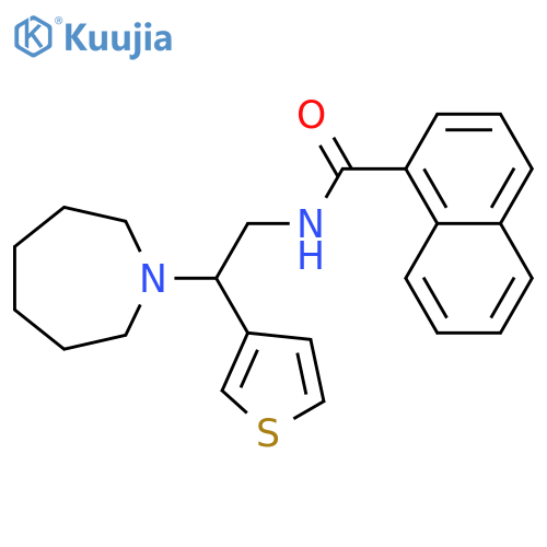 N-2-(azepan-1-yl)-2-(thiophen-3-yl)ethylnaphthalene-1-carboxamide structure
