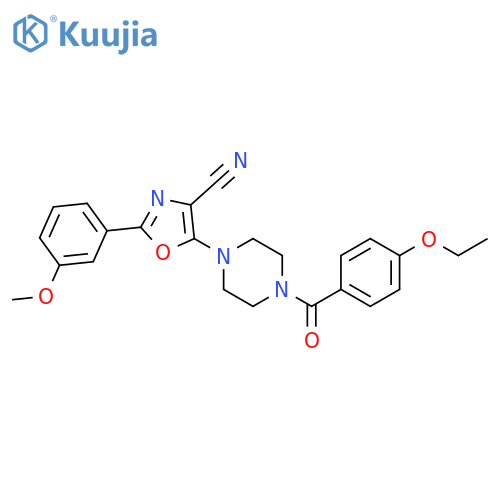 5-4-(4-ethoxybenzoyl)piperazin-1-yl-2-(3-methoxyphenyl)-1,3-oxazole-4-carbonitrile structure