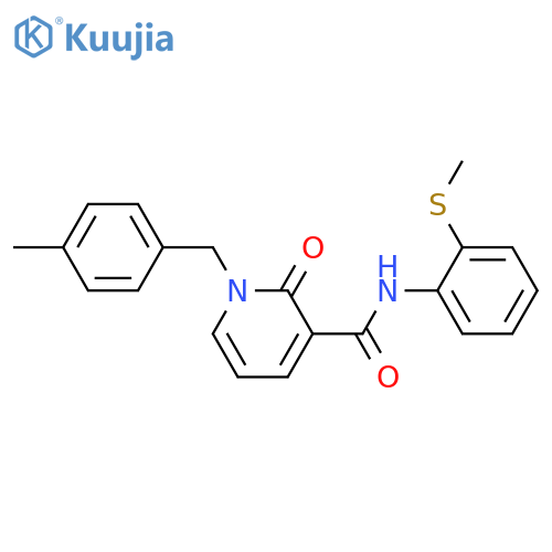 1-(4-methylphenyl)methyl-N-2-(methylsulfanyl)phenyl-2-oxo-1,2-dihydropyridine-3-carboxamide structure