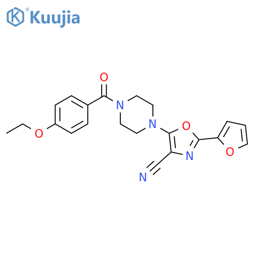 5-4-(4-ethoxybenzoyl)piperazin-1-yl-2-(furan-2-yl)-1,3-oxazole-4-carbonitrile structure