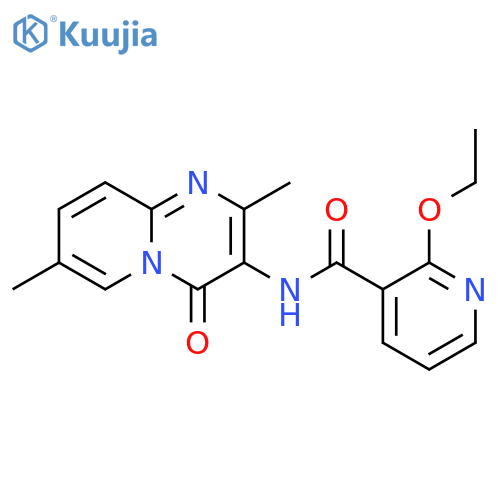N-{2,7-dimethyl-4-oxo-4H-pyrido1,2-apyrimidin-3-yl}-2-ethoxypyridine-3-carboxamide structure