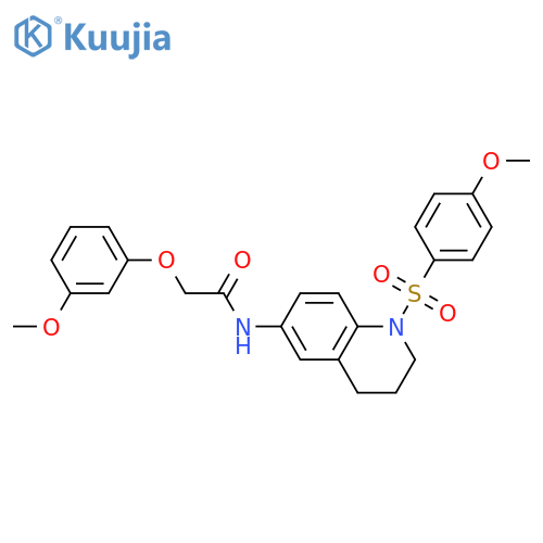 N-1-(4-methoxybenzenesulfonyl)-1,2,3,4-tetrahydroquinolin-6-yl-2-(3-methoxyphenoxy)acetamide structure