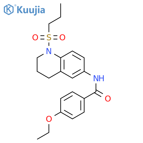 4-ethoxy-N-1-(propane-1-sulfonyl)-1,2,3,4-tetrahydroquinolin-6-ylbenzamide structure