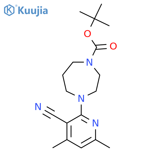 4-(3-Cyano-4,6-dimethylpyridin-2-yl)-1,4diazepane-1-carboxylic acid tert-butyl ester structure