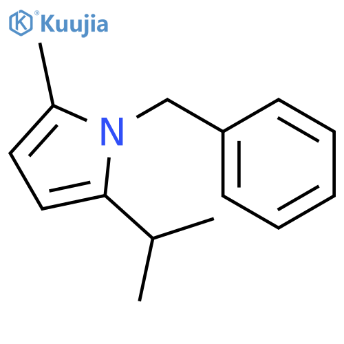 1H-Pyrrole, 2-methyl-5-(1-methylethyl)-1-(phenylmethyl)- structure