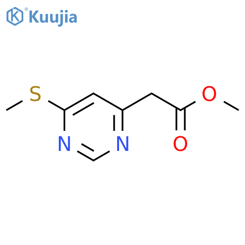 Methyl 2-(6-(methylthio)pyrimidin-4-yl)acetate structure