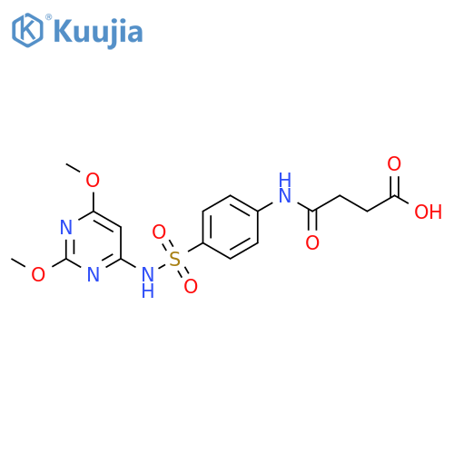 4-(4-{[(2,6-dimethoxy-4-pyrimidinyl)amino]sulfonyl}anilino)-4-oxobutanoic acid structure