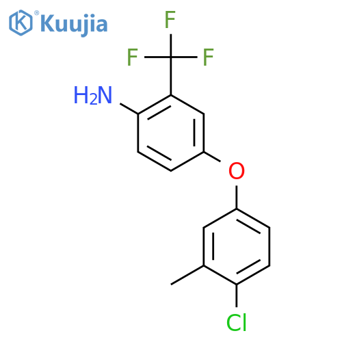 4-(4-Chloro-3-methylphenoxy)-2-(trifluoromethyl)-phenylamine structure