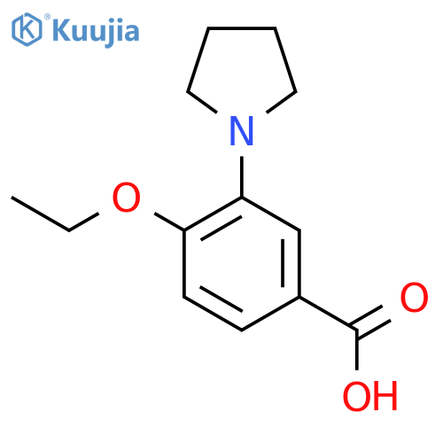 4-Ethoxy-3-pyrrolidin-1-YL-benzoic acid structure