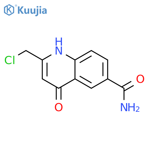 2-(Chloromethyl)-4-oxo-1,4-dihydro-6-quinolinecarboxamide structure