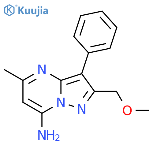 2-(Methoxymethyl)-5-methyl-3-phenylpyrazolo[1,5-a]pyrimidin-7-amine structure