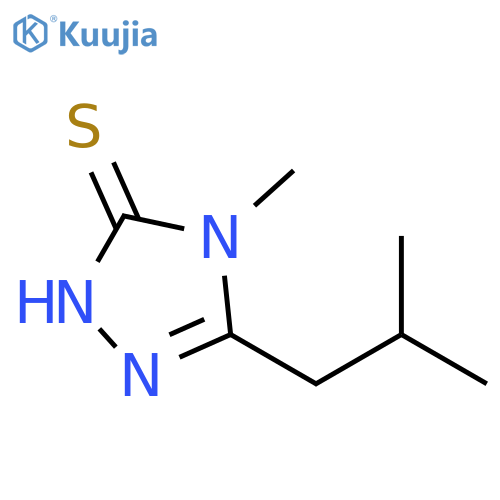 3H-1,2,4-Triazole-3-thione, 2,4-dihydro-4-methyl-5-(2-methylpropyl)- structure