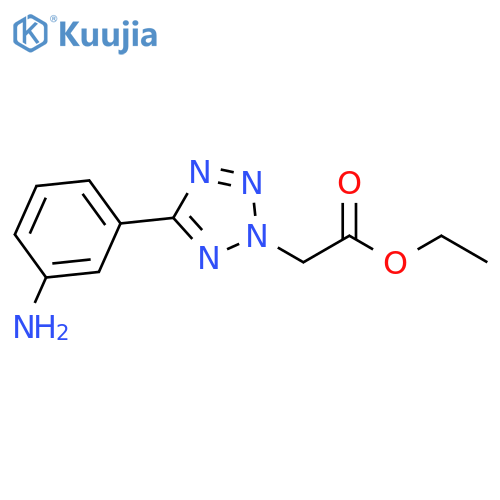 [5-(3-Amino-phenyl)-tetrazol-2-yl]-acetic acid ethyl ester structure