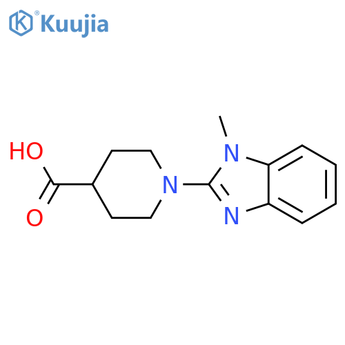 1-(1-Methyl-1H-benzoimidazol-2-yl)-piperidine-4-carboxylic acid structure