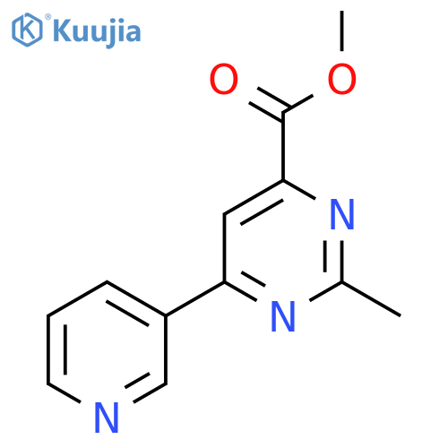 Methyl 2-methyl-6-(pyridin-3-yl)pyrimidine-4-carboxylate structure
