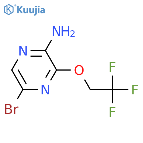 5-Bromo-3-(2,2,2-trifluoroethoxy)pyrazin-2-amine structure