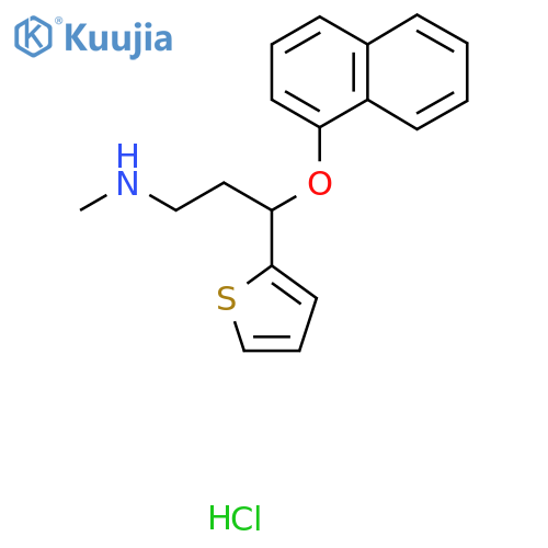 methyl(3S)-3-(naphthalen-1-yloxy)-3-(thiophen-2-yl)propylamine hydrochloride structure