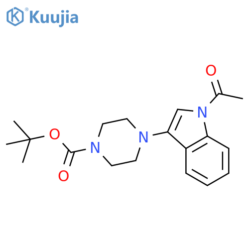 tert-butyl 4-(1-acetyl-1H-indol-3-yl)piperazine-1-carboxylate structure