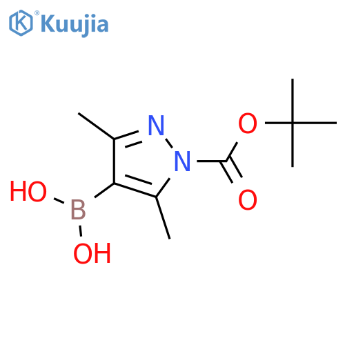 (1-tert-butoxycarbonyl-3,5-dimethyl-pyrazol-4-yl)boronic acid structure