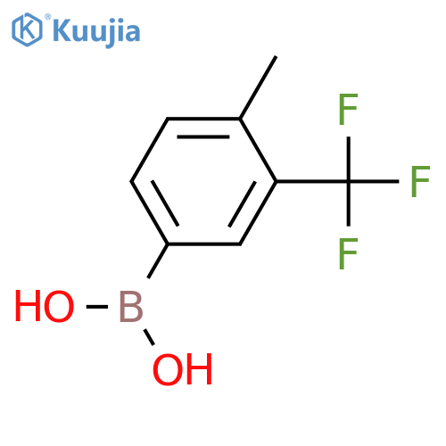 (4-Methyl-3-(trifluoromethyl)phenyl)boronic acid structure
