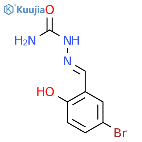 (E)-(5-bromo-2-hydroxyphenyl)methylideneaminourea structure