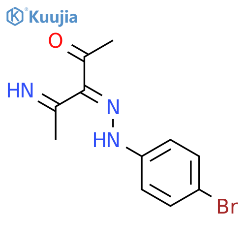 2,3-Pentanedione, 4-imino-, 3-[(4-bromophenyl)hydrazone] structure