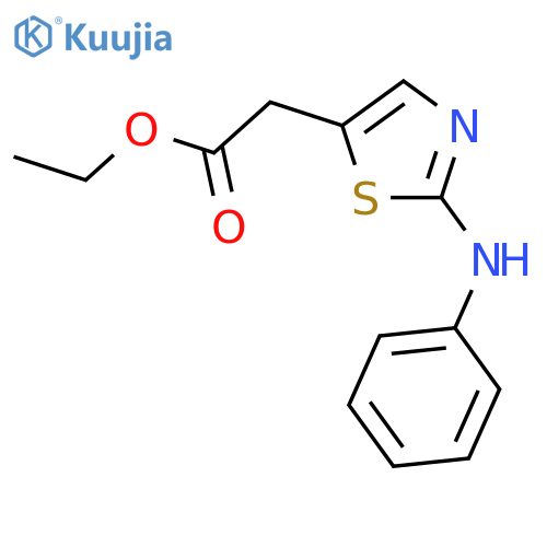 Ethyl 2-(2-(phenylamino)thiazol-5-yl)acetate structure