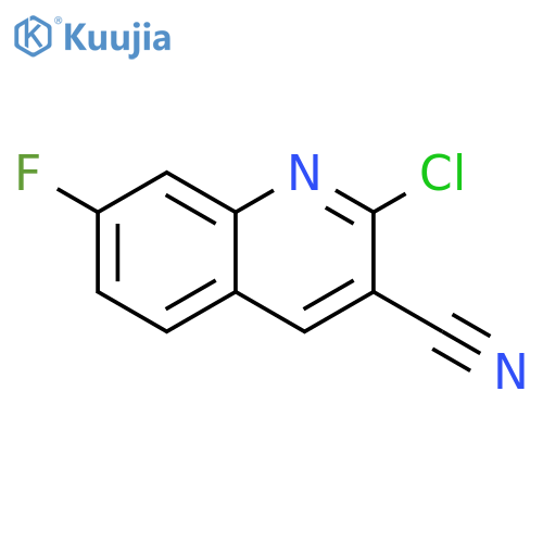 2-chloro-7-fluoroquinoline-3-carbonitrile structure