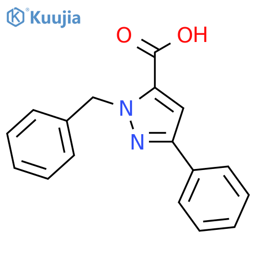 1-Benzyl-3-phenyl-1H-pyrazole-5-carboxylic acid structure