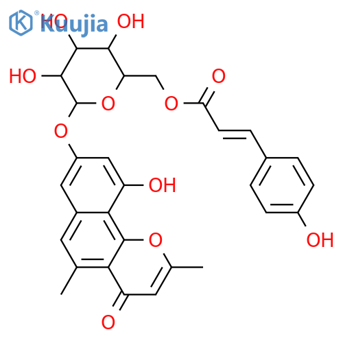 Eleutherinol; 8-O-[4-Hydroxy-E-cinnamoyl-(→6)-β-D-glucopyranoside] structure