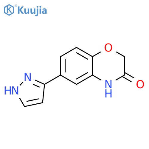 6-(1H-Pyrazol-3-yl)-4H-1,4-benzoxazin-3-one structure