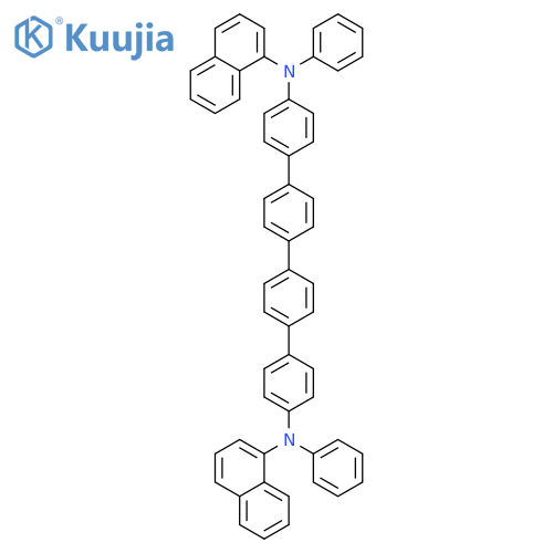 N,N'-di-(1-naphthalenyl)-N,N'-diphenyl-[1,1':4',1'':4'',1'''-quaterphenyl]-4,4'''-diamine structure