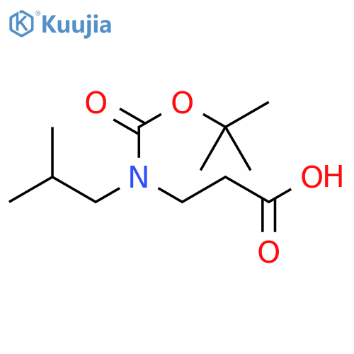 3-{(tert-butoxy)carbonyl(2-methylpropyl)amino}propanoic acid structure