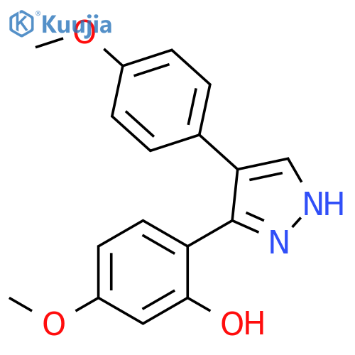 5-methoxy-2-4-(4-methoxyphenyl)-1H-pyrazol-3-ylphenol structure