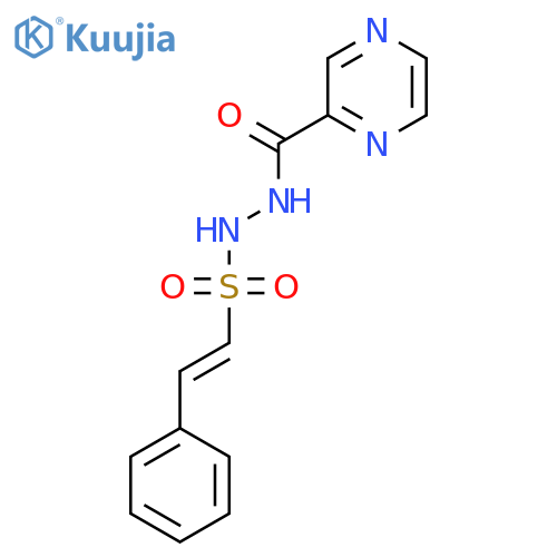 N'-(2-phenylethenesulfonyl)pyrazine-2-carbohydrazide structure