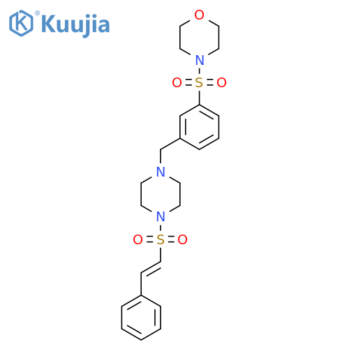 4-(3-{[4-(2-Phenylethenesulfonyl)piperazin-1-yl]methyl}benzenesulfonyl)morpholine structure