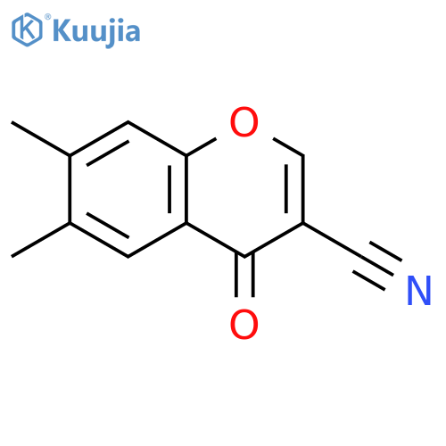 4H-1-Benzopyran-3-carbonitrile,6,7-dimethyl-4-oxo- structure