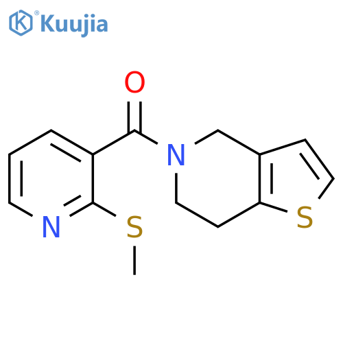 2-(methylsulfanyl)-3-{4H,5H,6H,7H-thieno3,2-cpyridine-5-carbonyl}pyridine structure