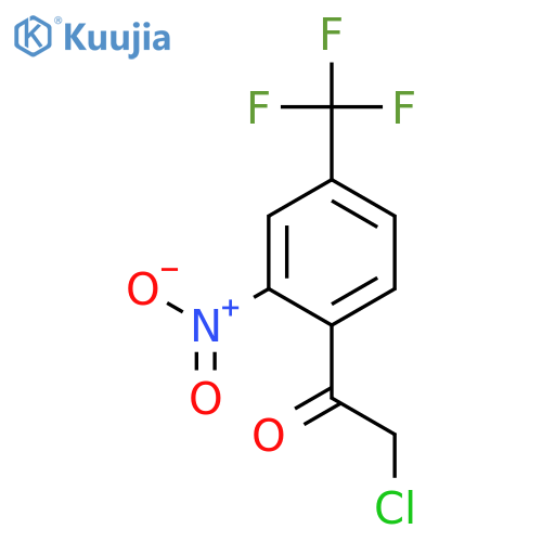 2-chloro-1-2-nitro-4-(trifluoromethyl)phenylethan-1-one structure