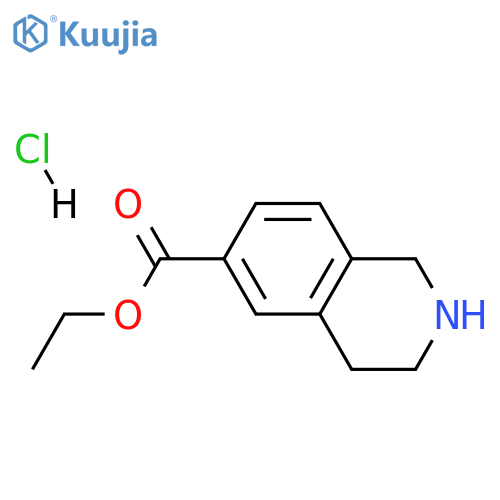 6-Isoquinolinecarboxylic acid, 1,2,3,4-tetrahydro-, ethyl ester, hydrochloride structure