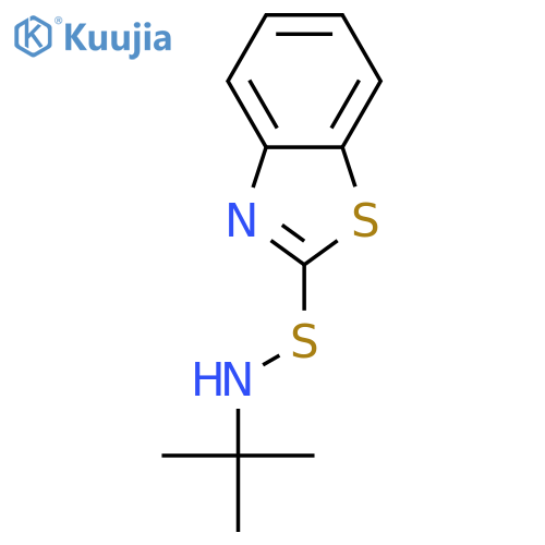 S-(Benzodthiazol-2-yl)-N-(tert-butyl)-thiohydroxylamine structure