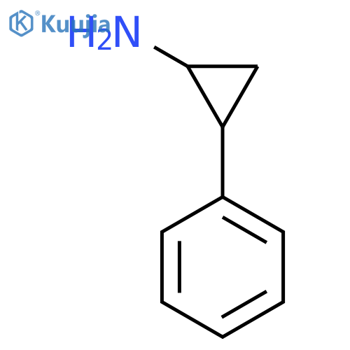 Cyclopropanamine, 2-phenyl-, trans- structure