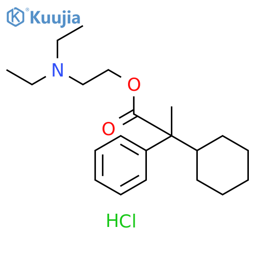 Benzeneacetic acid, α-cyclohexyl-α-methyl-, 2-(diethylamino)ethyl ester, hydrochloride (1:1) structure