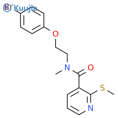 N-[2-(4-bromophenoxy)ethyl]-N-methyl-2-(methylsulfanyl)pyridine-3-carboxamide structure