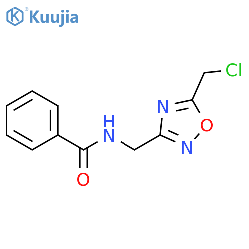 N-{5-(chloromethyl)-1,2,4-oxadiazol-3-ylmethyl}benzamide structure